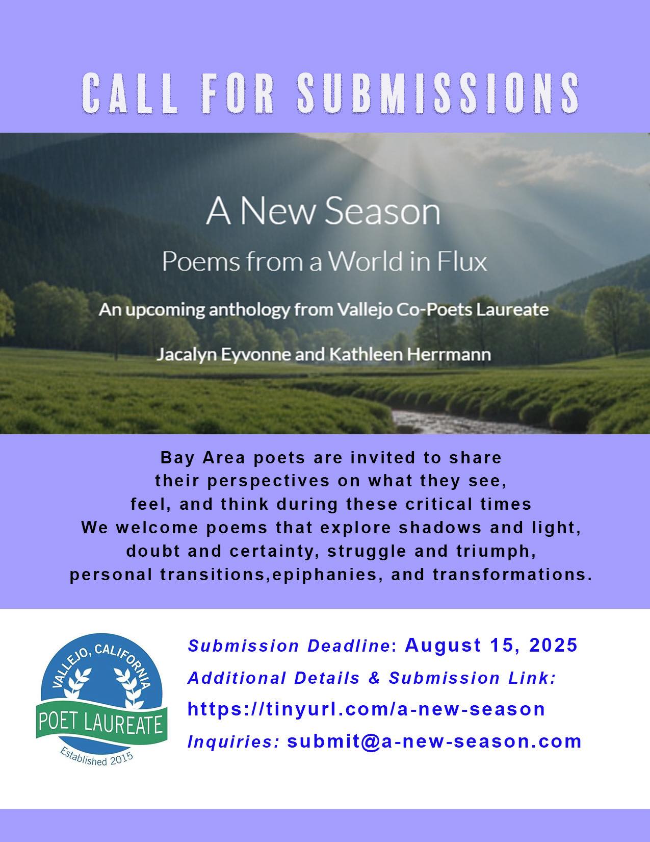 Call for Submissions: A New Season: Poems from a World in Flux